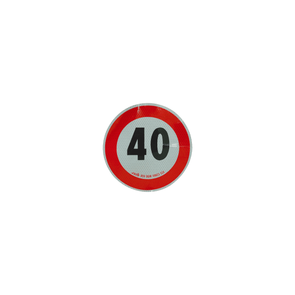 Αντανακλαστική Πινακίδα Ορίου 40km