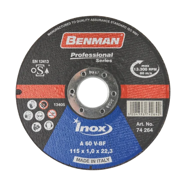 ΔΙΣΚΟΣ ΚΟΠΗΣ INOX-CD PROFESSIONAL BENMAN 125x1.0mm