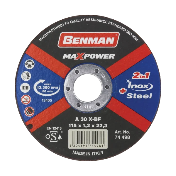 ΔΙΣΚΟΣ ΚΟΠΗΣ ΣΙΔΗΡΟΥ-INOX-CD MAXPOWER BENMAN 125x1.2mm
