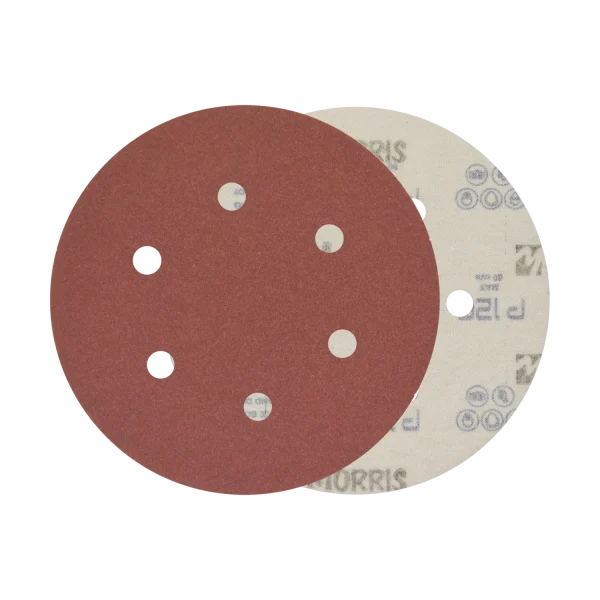 ΔΙΣΚΟΣ VELCRO ΚΟΚΚΙΝΟΣ 150mm, 6T, 080Κ, MORRIS