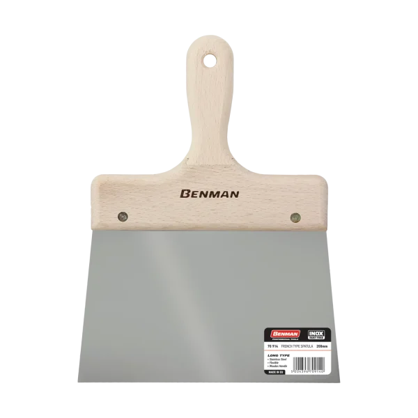 ΣΠΑΤΟΥΛΑ ΦΑΡΔΙΑ INOX, ΜΑΚΡΙΑ ΛΑΜΑ, ΞΥΛINH ΛΑΒΗ 200mm, BENMAN