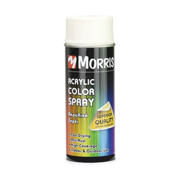 ΣΠΡΕΪ ΧΡΩΜΑΤΟΣ, ΜΑΤ ΜΑΥΡΟ, MORRIS 400ml -RAL 9005