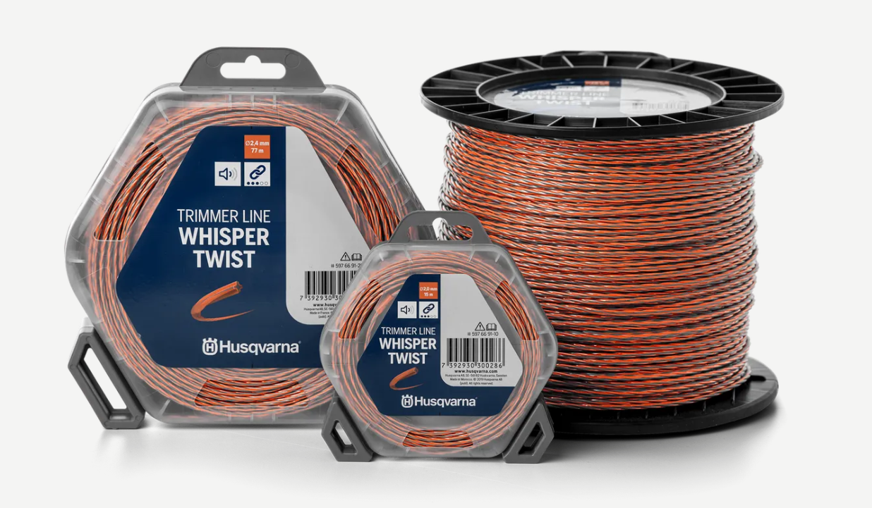 Μεσινέζα Husqvarna Whisper Twist 2 mm / 112 m Πορτοκαλί / Μαύρη Μεσινέζα Husqvarna Whisper Twist 2 mm / 112 m Πορτοκαλί / Μαύρη